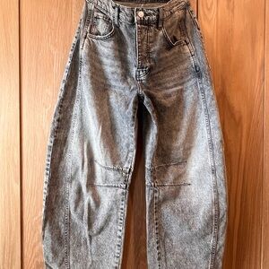 We The Free Good Luck Mid-Rise Barrel Jeans
